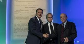 Matteo Renzi si confronta con il Prof. Gustavo Zagrebelsky