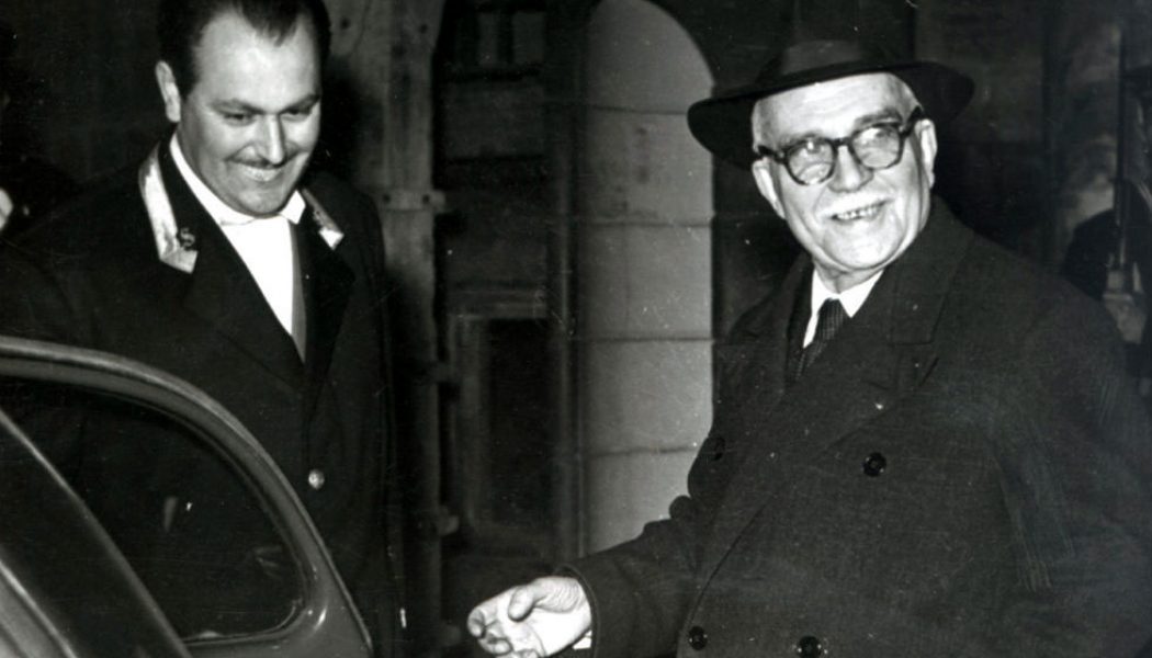 Meuccio Ruini, presidente della commissione dei 75 che aveva redatto il testo del 1948